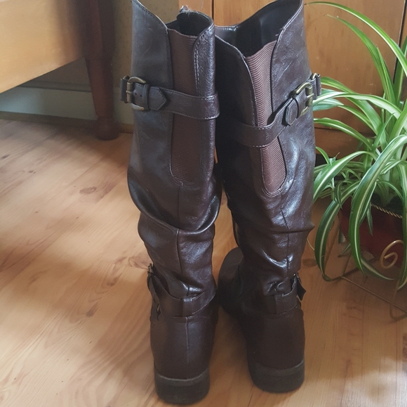 White Mountain | Brown Slouch Riding Boots - Picture 6 of 8